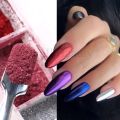12 Grids Pearl White Chrome Nail Aurora Powder White Gloss Glitter Nails Art Pigment UV Gel Polish Mirror Chrome Dust Manicure. 