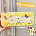 Cute cartoon cream glue handmade DIY stationery box pencil case children's handmade homemade creative pencil case material pack. 