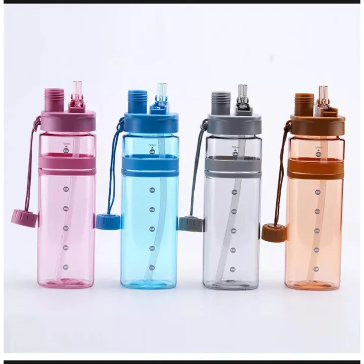 water Bottle Two Openings Tritan Material Plastic Sport Water bottle with drinking tube Baby mum pot 700ML