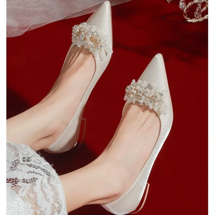 Flat%20Wedding%20Shoes%20Bridal%20Shoes%20Women's%20Hexiu%20Wedding%20Dress%20Two-Way%20Wear2023New%20Style%20White%20Low%20Heel%20Wedding%20Shoes%20Pregnant%20Women%20Can%20Wear%20-%20Image%203