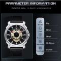 Strap Leather Analog Watch Men. 