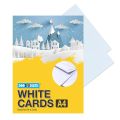 Premium Quality White Art Card With Bright White Finish 250 GSM A4 Size Pack of 10 Pcs.