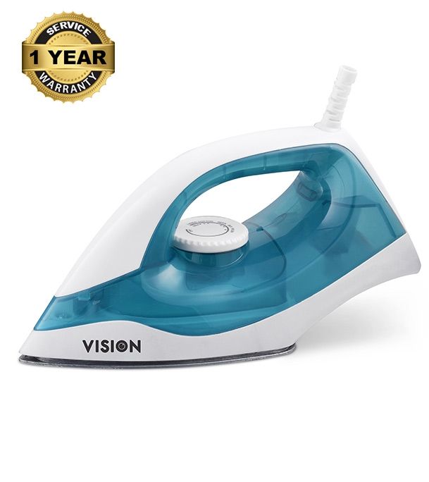 Vision Light Weight Electric Iron 1000W with Overheat Protection VIS-DEI-009 Blue