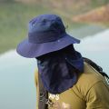 Sun Hat Men's Fishing Hat Summer Fisherman Hat Outdoor Mountaineering Sun Hat Face Cover Ultraviolet-Proof Sun Hat.