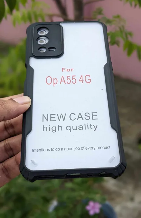 For%20Oppo%20A55%204G%20Shockproof%20Transparent%20Pc%20Tpu%20Bumper%20Military%20Grade%20Rugged%20Case%20-%20Image%204