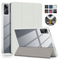 For Xiaomi Redmi Pad SE Case With Pen Holder Leather Acrylic Clear Back Shockproof Cover For Funda Redmi Pad SE Smart Case 11.