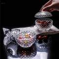 Glass Storage Jar Decorative Candy Bowl for Buffet Bean.