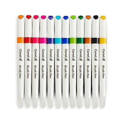 Camel Premium Brush Pen 12 Pcs Multicolor for Professional Artists & Students