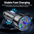 75W Car Charger 5 Port USB Type C Fast Charging Power Adapter Quick Charge 3.0 For iPhone 15 14 Huawei Xiaomi Car Phone Charger. 