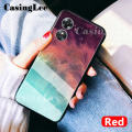 For OPPO A17K Case Protector Phone Cases Starry Sky Couple Back Cover Casing Hp for OPPO A17K Mirror Glass. 