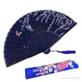 Chinese Style Lace Silk Folding Hand Held Flower Fan for Women, Wedding Party, Photo Prop Tool, Art Craft, Pattern Folding, 2Pcs. 