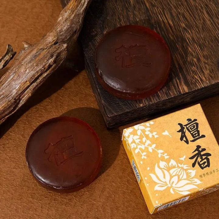 Sandal Heavy Handmade Essential Oil Cleansing Bath Buddha Worship Soap Hydrating Moisturizing 100G
