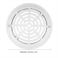 8Inch Pool Main Drain Cover the Top Grate Bottom Mounting Plates White Replacement Pool Drain Cover Pool Outlet Cover. 