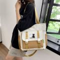 College style big bag women's bag student large capacity class commuting shoulder bag make-up school bag casual crossbody bag men.