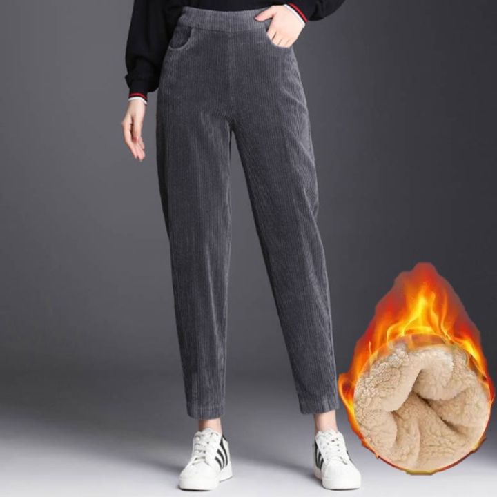 Plush%20Thick%20Casual%20Pants%20Women's%20Corduroy%20Warm%20Pants%20Autumn%20Winter%20Leggings%20Harem%20Pants%20Trousers%20High%20Waist%20Women%20%D0%91%D1%80%D1%8E%D0%BA%D0%B8%D0%B6%D0%B5%D0%BD%D1%81%D0%BA%D0%B8%D0%B5%20-%20Image%202