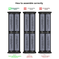 21700 DIY Power Bank Case Supports 4x21700 Batteries PD20W Powerbank Case LED Screen Transparent Battery Storage Shell A.