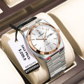 "Poedagar PO930S Silver Stainless Steel Analog Wrist Watch For Men. 