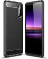 For Sony Xperia 10 II New Carbon Spigen Fiber Soft Silicone Case Back Cover (For SmartPhone). 
