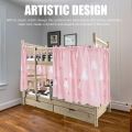 2 Pcs Bed Curtains Drape Privacy Cloth Mosquito Net Bunk Dormitory.