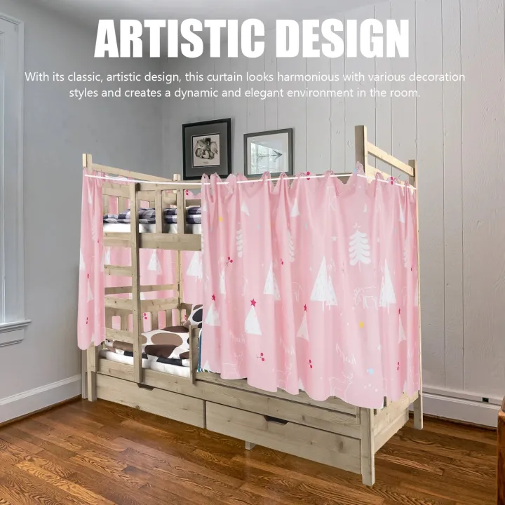 2%20Pcs%20Bed%20Curtains%20Drape%20Privacy%20Cloth%20Mosquito%20Net%20Bunk%20Dormitory%20-%20Image%202