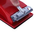 Rectangle paper grit sandpaper holder hand sander red black.