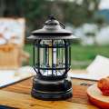 Multifunctional Rechargeable Stepless Dimming Handheld LED Camping Lamp Vintage Portable Lantern. 