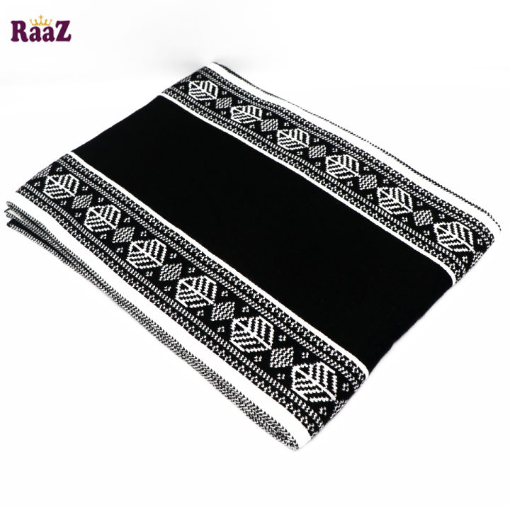 Black And White 2 in 1 design Winter Woolen Scarf, Soft Muffler Stylish Fashion Scarf For Men And Women