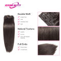 Straight Clip In Hair Extension Human Hair 120g/Set Straight Clip In Extension Full Head Brazilian Clip Hair Extension for Women.