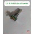 Single Gang Rotary 1K 3 Pin Linear Taper Pot Potentiometer Volume Controller Variable Resistor 1K Ohm. 