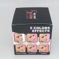 Music flower 5-in-one Makeup Cheek Blush Powder 5 Color blusher different color Powder pressed Foundation Face Makeup Blush. 