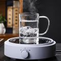 450ml GPB19 Clear Borosilicate Glass Mug - Heat Resistant, Lightweight, Fireproof, Ideal for Hot & Cool Drinks, Versatile Design (1pc). 