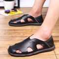Leather Men's Sandals Summer Soft Outdoor Walking Beach Shoes Handmade Classic Casual Sandals High Quality Sandals Slippers Large Size 38-48.