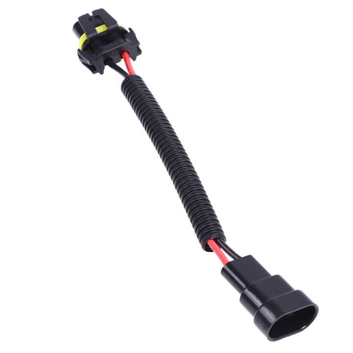 H11 Male to 9005 9006 Female Wiring Harness Adapter Socket for Headlight Classic Texture Headlight Connector Fuse Socket