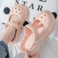 Summer Clogs slippers Women Slides Shoes Platform Holes Sandals Solid Color Soft Sole Slipper 2024 Outdoor Casual Beach Sandals.