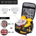 Road Roller Bulldozer Dumper Lunch Box Insulated Soft Bag Reusable Cooler Bag For Women Men Work Picnic Hiking. 