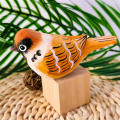 Gift-Ready Packaging Nordic Wooden Bird Statue Lightweight Compact Size Premium Wood Wooden Bird Ornament Handcrafted Artisan Painted Miniature Bird Sculpture for Home Decor Children'S Room Wildlife.