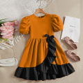 Attractive Fashionable Design Baby Girl  One Piece Dress Dubai Charry Fabric. 