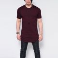 2978 Brand New Men's T Shirt Round Neck Solid-colored T-shirt for Male Round-neck Medium and Long Section Tops Tshirt. 