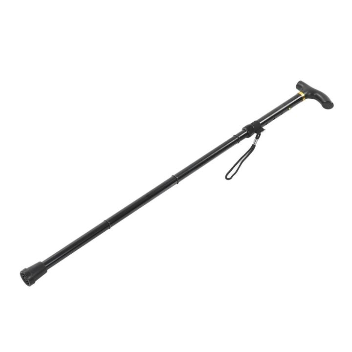 Foldable Walking Stick, Aluminum Alloy Lightweight Adjustable Folding Cane Multipurpose Prevent Slip Portable for Elderly for Mountaineering