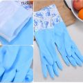 1 Pair Reusable Waterproof Household Gloves Rubber Latex Non-Slip Kitchen Dishwashing Cleaning Winter Thicken Rubber Gloves.