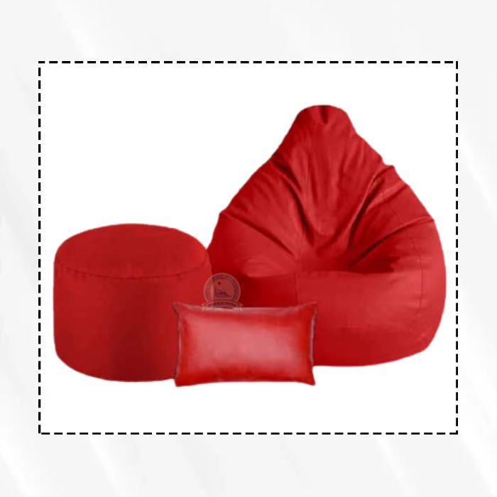 Bean bag chair xxl jumbo shape bean bag with footrest pillow