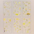6 pcs/pack Adhesive PVC Plant Flower Sticker Journal Supplies DIY sticker Vintage Transparent Flower Stickers Waterproof Clear PET Scrapbook Stickers Album.