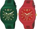 Welcome Fashion BD® Premium Square 8 Colours Multi DIAL Strap Analog Silicon Strap ADDI Stylish Designer Analog Watch Combo for Boys Mens Pack of 2. 
