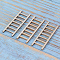【Upgrade Your Style】 3PCs Mini Wood Ladder Figurines Craft Garden Gift DIY Ornament Garden Decoration Cherry Super Store.