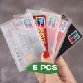 5 pcs PVC Card Holder, Safe Your bank card from Damage/Scratch. 