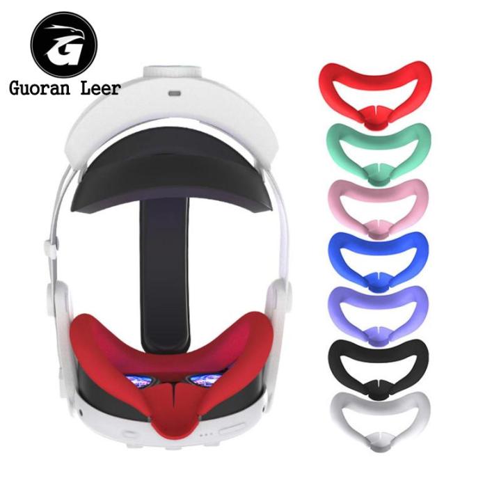 VR Face Cover Sweat-Proof Silicone Cushion VR Accessories Lightproof Anti-Leakage Face Cover Compatible For Meta Quest 3 VR Gaming Headsets