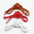 LSGS 1 Pair Cotton Waxed Shoelaces Round Oxford Shoe laces Boots Laces Waterproof Leather Shoelace Length 80/90/100/120cm. 