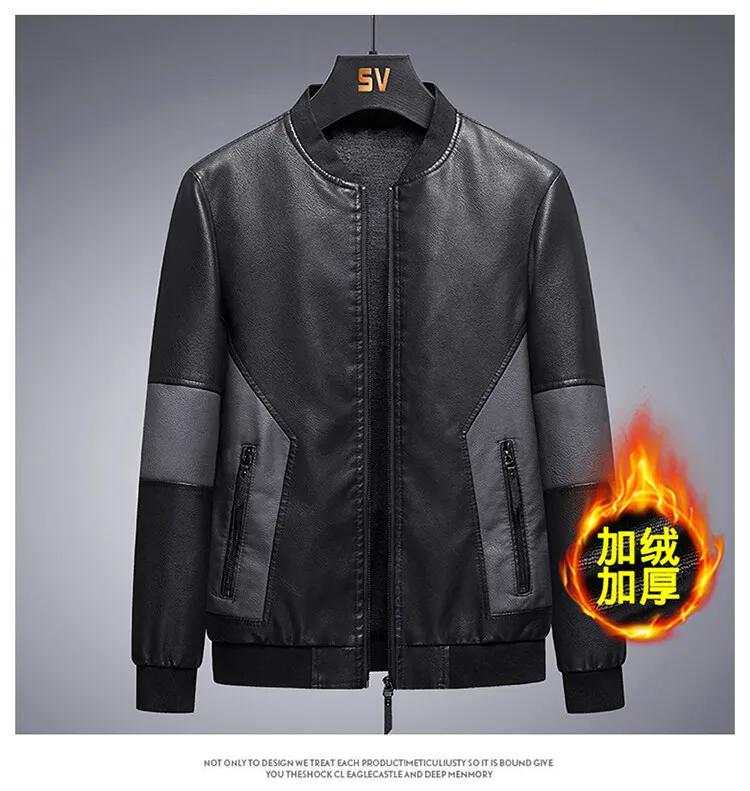 Plus Size Leather Jackets For Big Guys BOL Men's Racer Leather