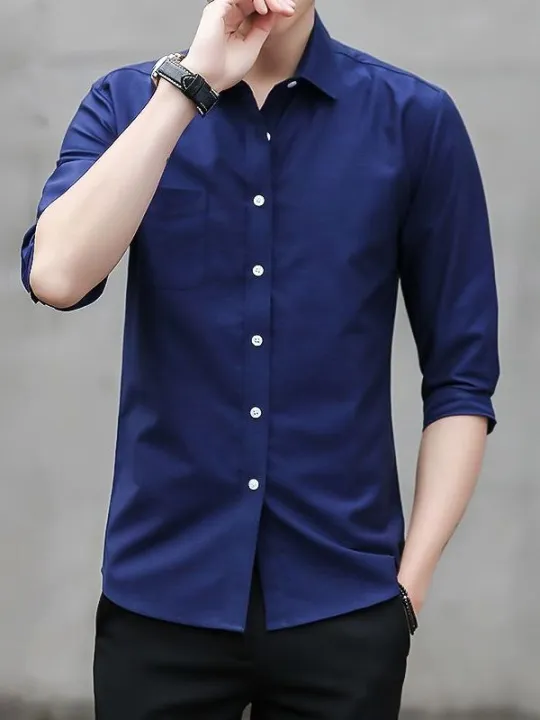 Men'S%20Smart%20Looking%20&%20Fashionable%20Trendy%20Cotton%20Long%20Sleeve%20Formal%20Shirt%20-%20Formal%20Shirt%20For%20Men%20-%20Image%202