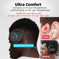 A6 Small Bluetooth Headphones Wrap Around Head Comfortable Wireless Headphones Foldable Bluetooth Headsets with Microphone Purse.